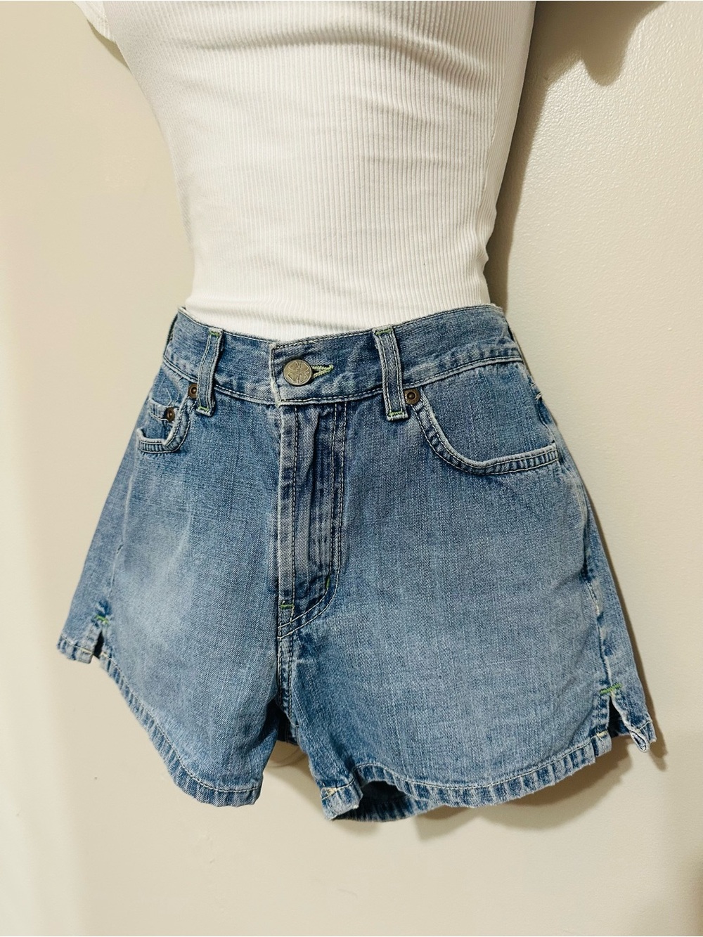 Lucky Brand Dungarees Vintage High‑Waisted Denim Shorts